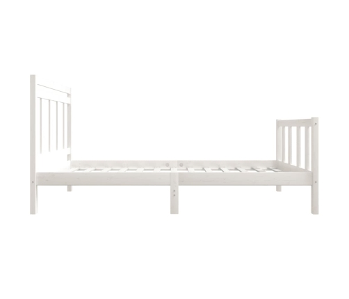 Estructura de cama madera maciza blanca 100x200 cm