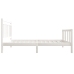 Estructura de cama madera maciza blanca 100x200 cm