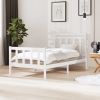 Estructura de cama madera maciza blanca 100x200 cm