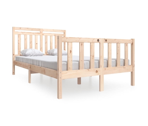 Estructura de cama de madera maciza 120x200 cm