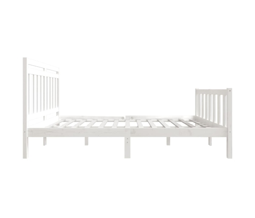 vidaXL Estructura de cama de madera maciza blanca 120x200 cm