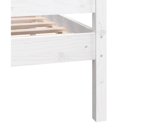 vidaXL Estructura de cama de madera maciza blanca 120x200 cm