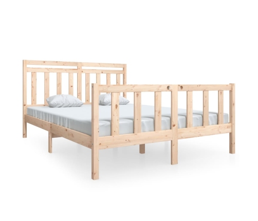 Estructura de cama de madera maciza 150x200 cm