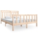 Estructura de cama de madera maciza 150x200 cm