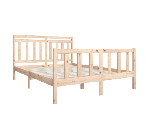 Estructura de cama de madera maciza 150x200 cm