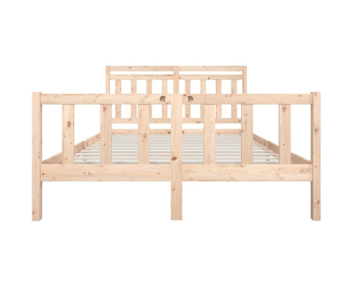 Estructura de cama de madera maciza 150x200 cm