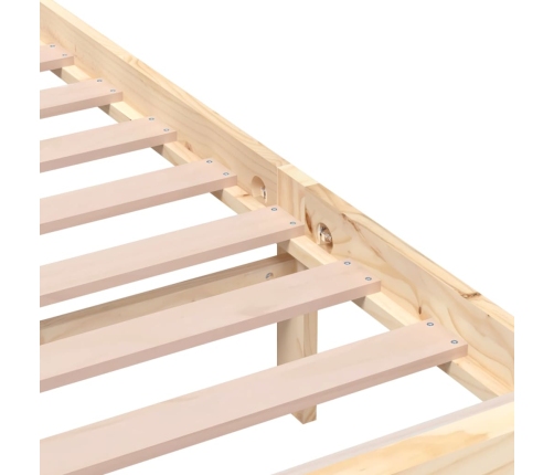 Estructura de cama de madera maciza 150x200 cm