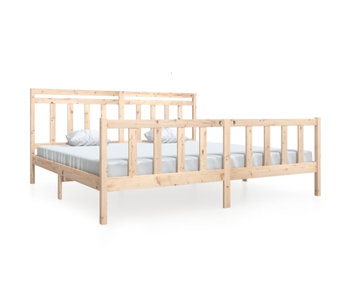 Estructura de cama de madera maciza 200x200 cm