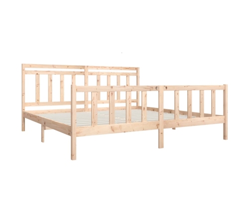 Estructura de cama de madera maciza 200x200 cm