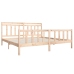 Estructura de cama de madera maciza 200x200 cm