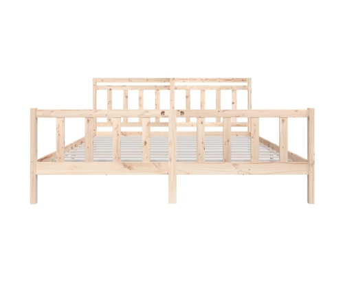 Estructura de cama de madera maciza 200x200 cm