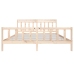 Estructura de cama de madera maciza 200x200 cm