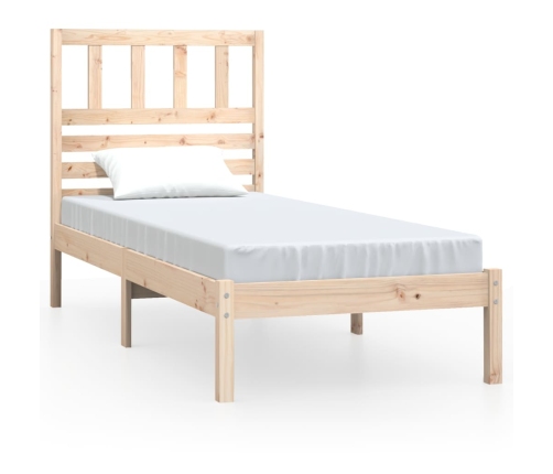 Estructura de cama madera maciza de pino 75x190 cm