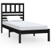 Estructura de cama madera maciza de pino negro 75x190 cm