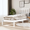 vidaXL Estructura cama individual madera maciza pino blanco 90x190 cm