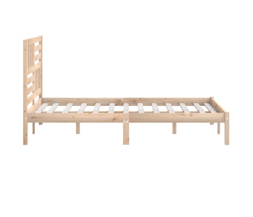 Estructura de cama sin colchón madera maciza de pino 120x190 cm