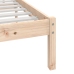 Estructura de cama sin colchón madera maciza de pino 120x190 cm