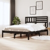 Estructura de cama de madera maciza pino negra 120x190 cm