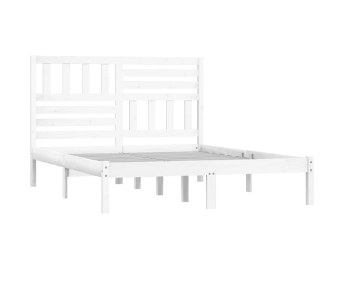 Estructura de cama sin colchón madera de pino blanco 135x190 cm