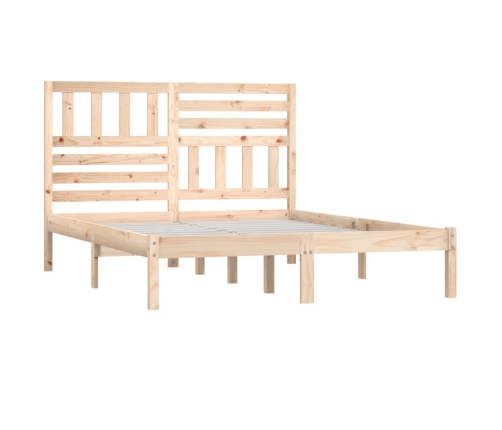 Estructura de cama sin colchón madera maciza pino 140x190 cm