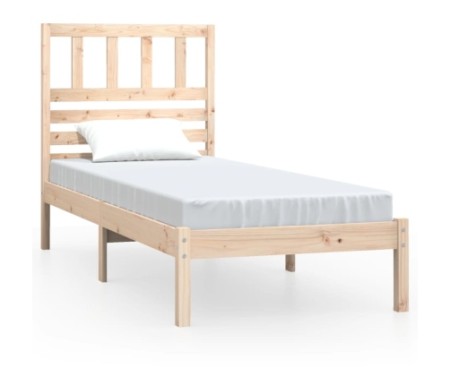 Estructura de cama sin colchón madera maciza de pino 90x200 cm