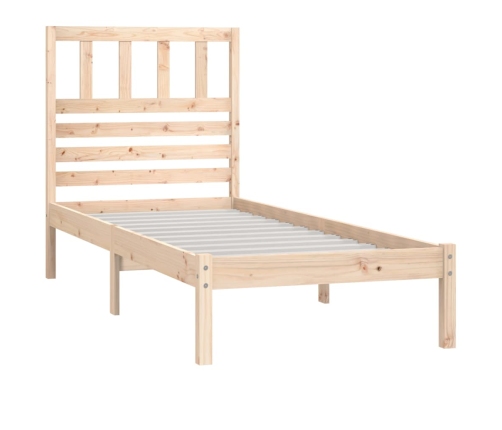 Estructura de cama sin colchón madera maciza de pino 90x200 cm