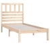 Estructura de cama sin colchón madera maciza de pino 90x200 cm