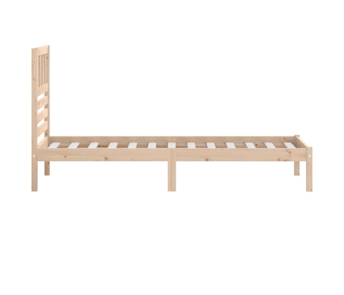 Estructura de cama sin colchón madera maciza de pino 90x200 cm