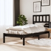 Estructura de cama sin colchón madera de pino negro 100x200 cm