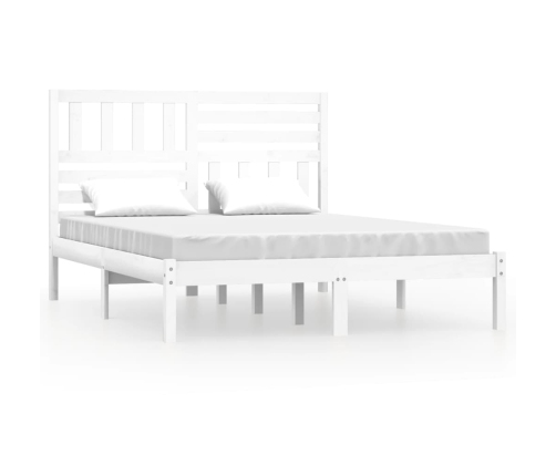 Estructura de cama sin colchón madera de pino blanco 160x200 cm