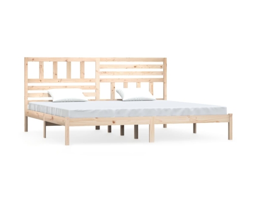 Estructura de cama sin colchón madera maciza de pino 180x200 cm