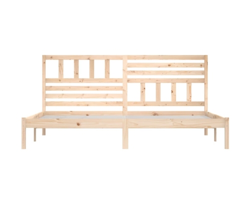 Estructura de cama sin colchón madera maciza de pino 180x200 cm