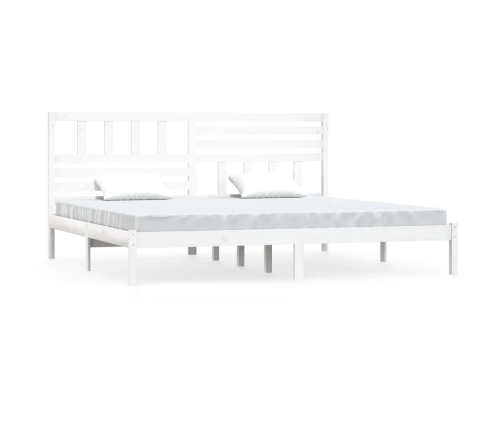 Estructura de cama sin colchón madera de pino blanco 200x200 cm