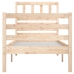 Estructura de cama individual pequeña madera maciza 75x190 cm