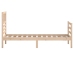 Estructura de cama individual pequeña madera maciza 75x190 cm