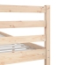 Estructura de cama individual pequeña madera maciza 75x190 cm