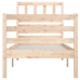 Estructura de cama individual de madera maciza 90x190 cm