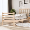 Estructura de cama individual de madera maciza 90x190 cm