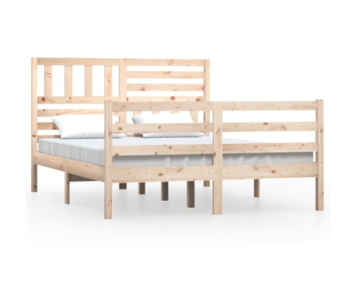 Estructura cama doble pequeña madera maciza 135x190 cm