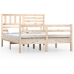 Estructura cama doble pequeña madera maciza 135x190 cm