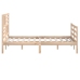 Estructura cama doble pequeña madera maciza 135x190 cm