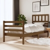 Estructura cama sin colchón madera maciza marrón miel 90x200 cm