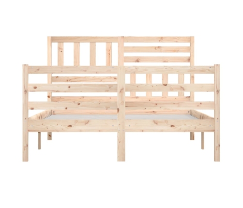 Estructura de cama sin colchón madera maciza 120x200 cm
