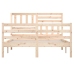 Estructura de cama sin colchón madera maciza 120x200 cm