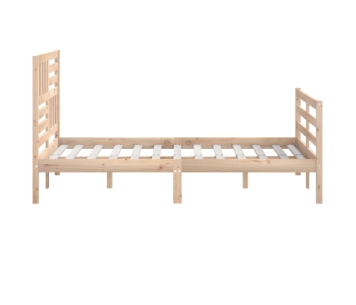 Estructura de cama sin colchón madera maciza 120x200 cm