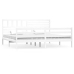 Estructura cama de madera maciza blanca super king 180x200 cm