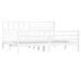 Estructura cama de madera maciza blanca super king 180x200 cm