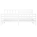 Estructura cama de madera maciza blanca super king 180x200 cm