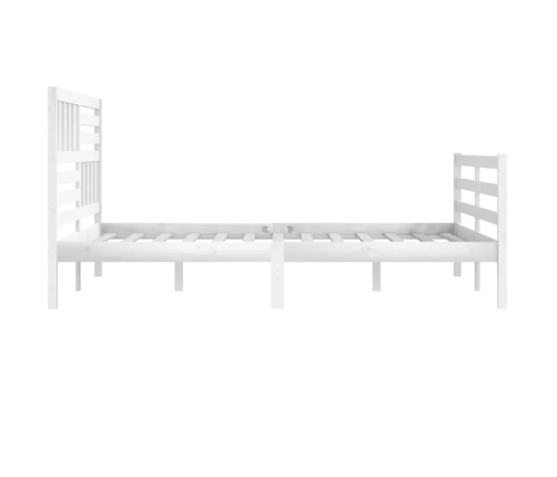 Estructura cama de madera maciza blanca super king 180x200 cm