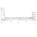 Estructura cama de madera maciza blanca super king 180x200 cm